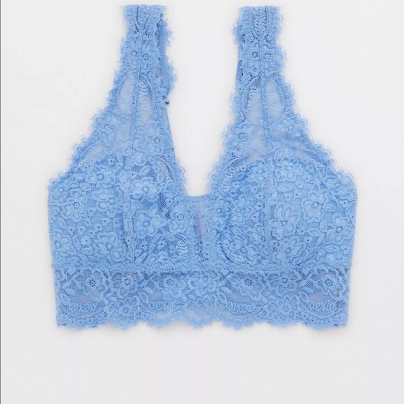 Aerie Eyelash Lace Padded Plunge Bralette– Size XL - Picture 3 of 8